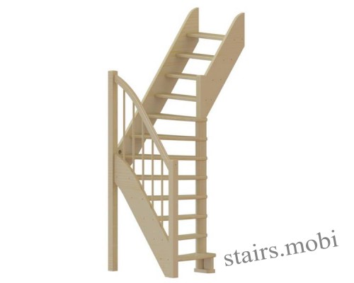 ЛС-91М из сосны +1 ступень сверху вид3 направо stairs.mobi